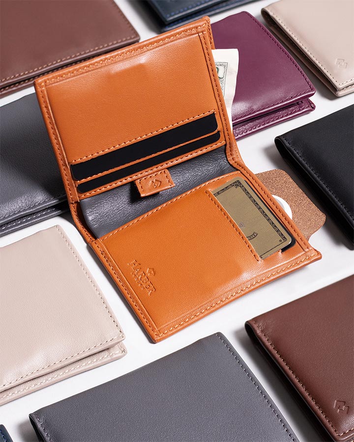 Leather Bifold Wallet with RFID Protection