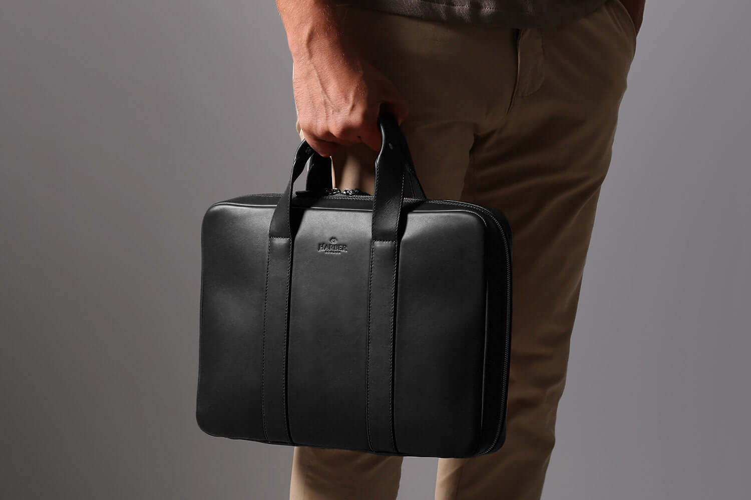 Leather Laptop Briefcase | Harber London