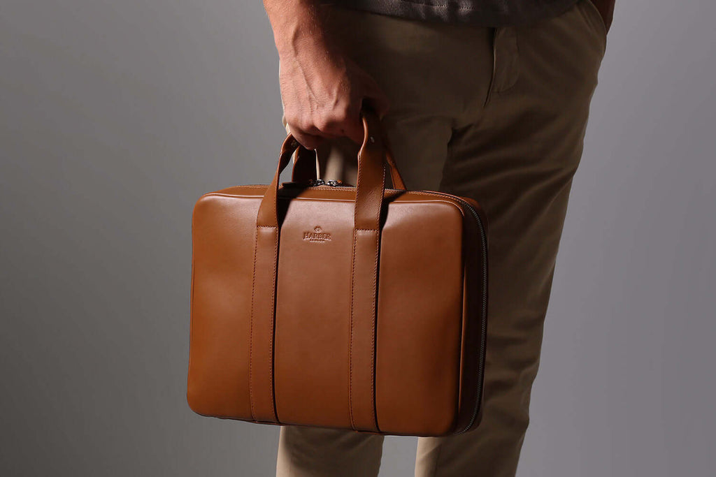 Laptop Briefcase Tan