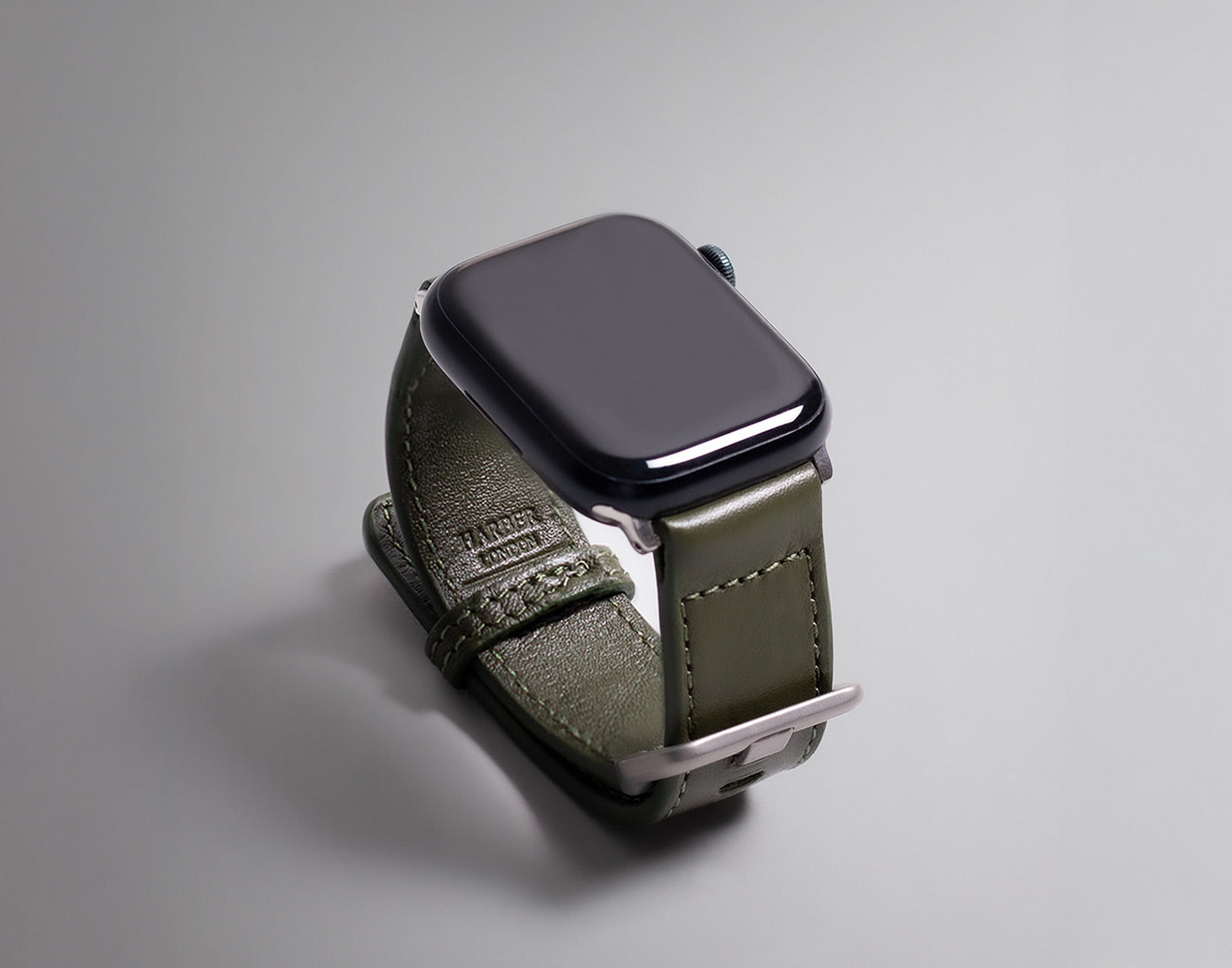 Green Leather Apple Watch Strap