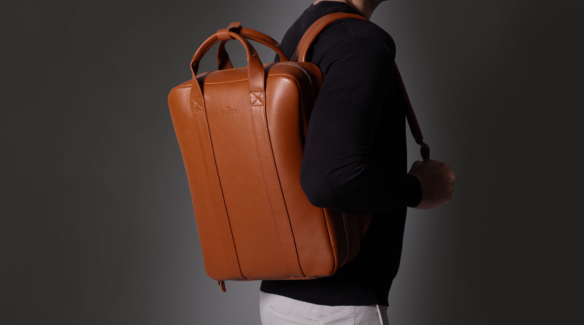 Luxury leather backpack 1
