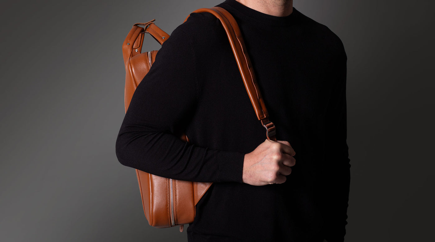 Luxury leather backpack