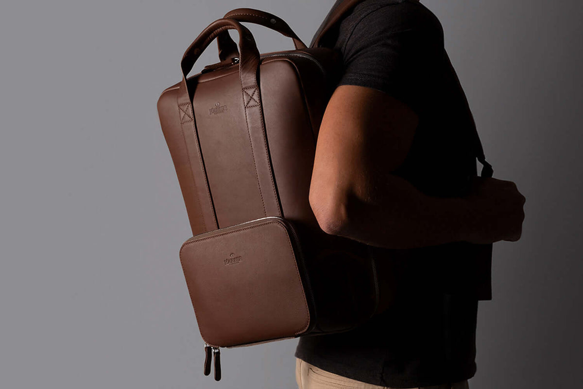 Modular Leather Backpack – Deep Brown Nomad