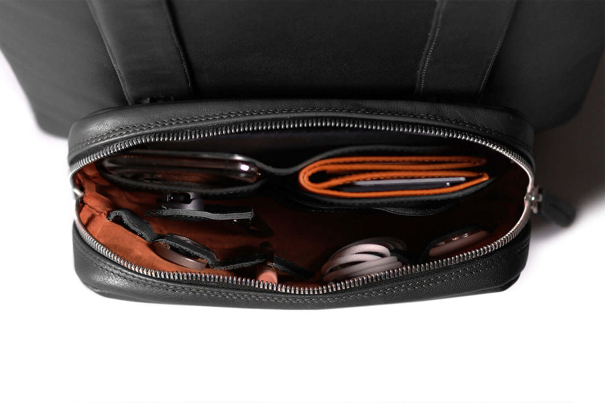 Modular Leather Backpack – Black Tech