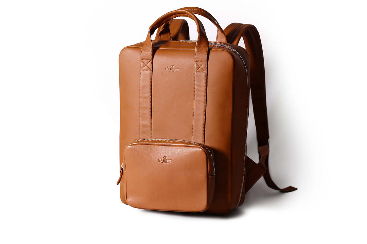 Modular Leather Backpack – Tan Tech  
