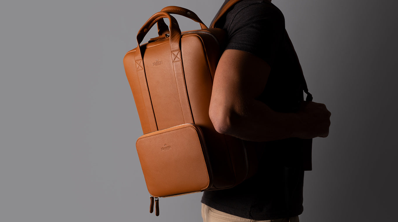 Modular Leather Backpack Tan / Leather Backpack + Nomad Insert