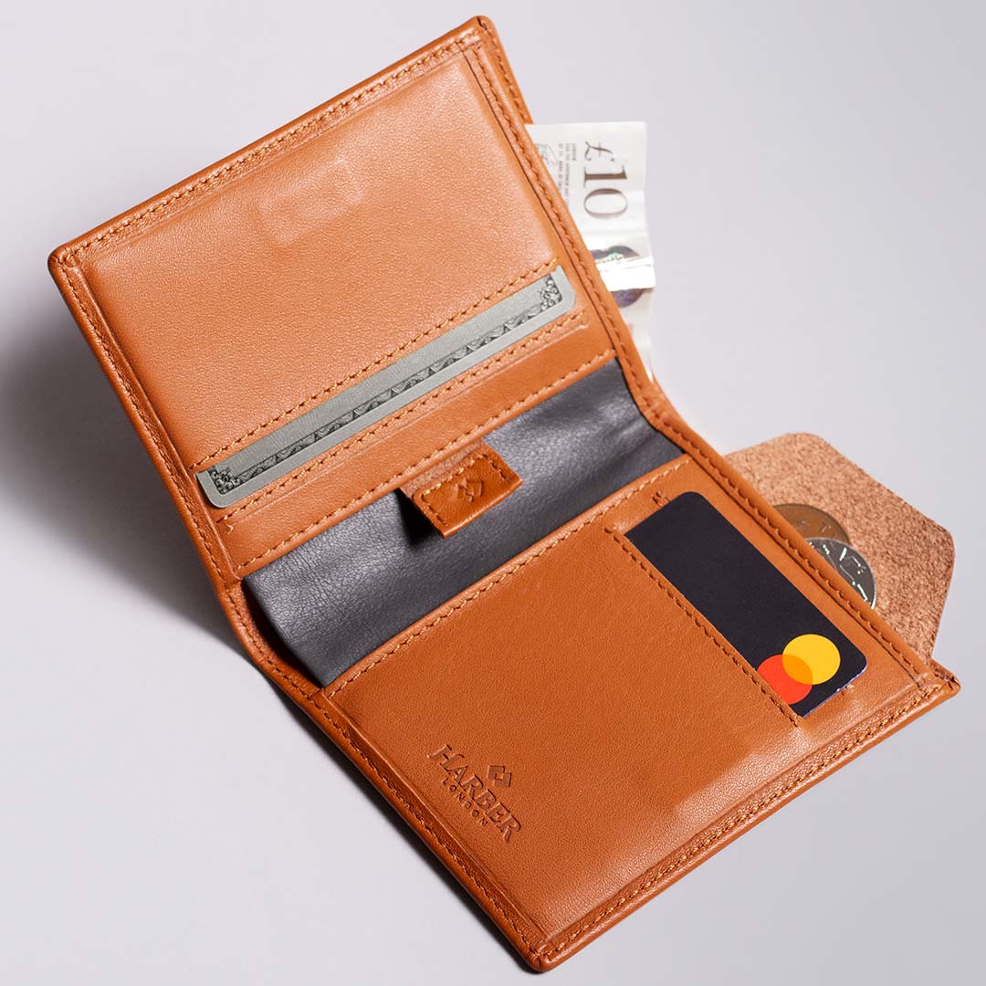 Leather Bifold Wallets RFID Protected