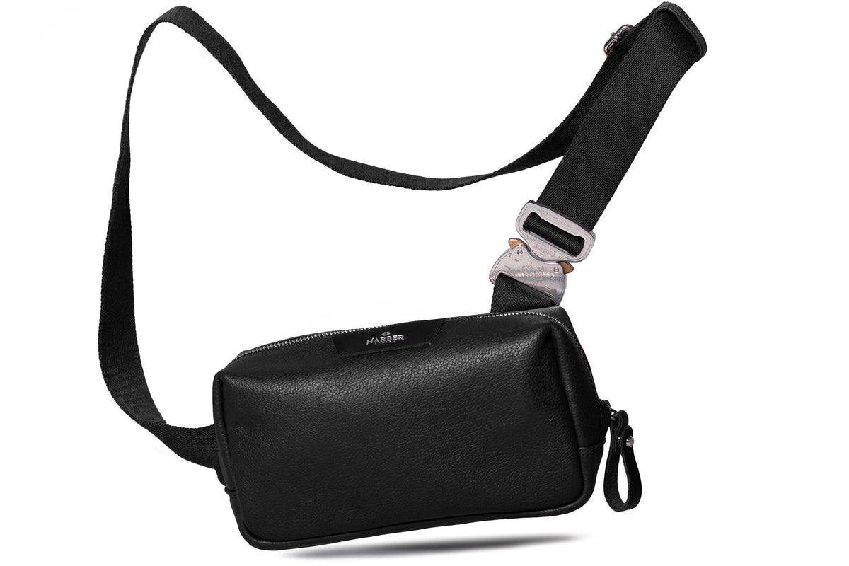 Leather Crossbody Bag – Black