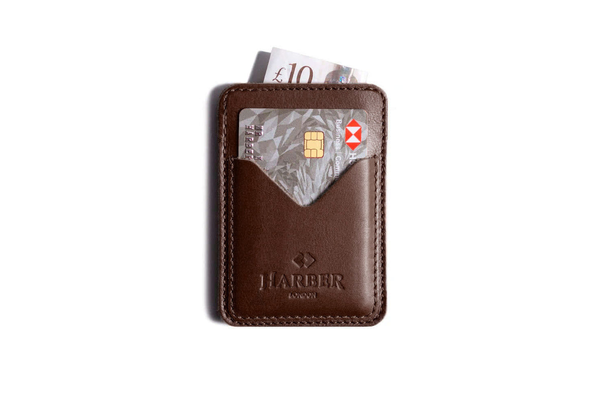 Classic Leather Card Holder - 3 Pocket – Deep Brown