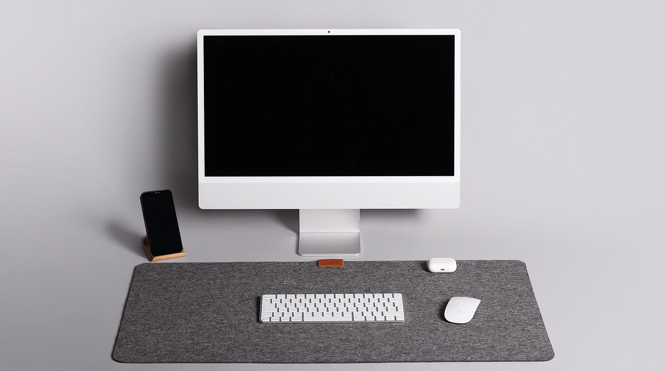 Tapis de bureau en feutre pour les bureaux à domicile