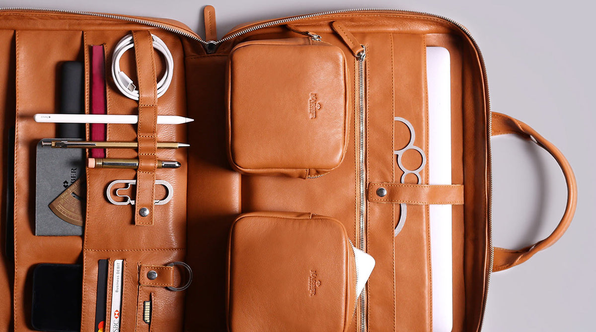Laptop And Work Briefcases