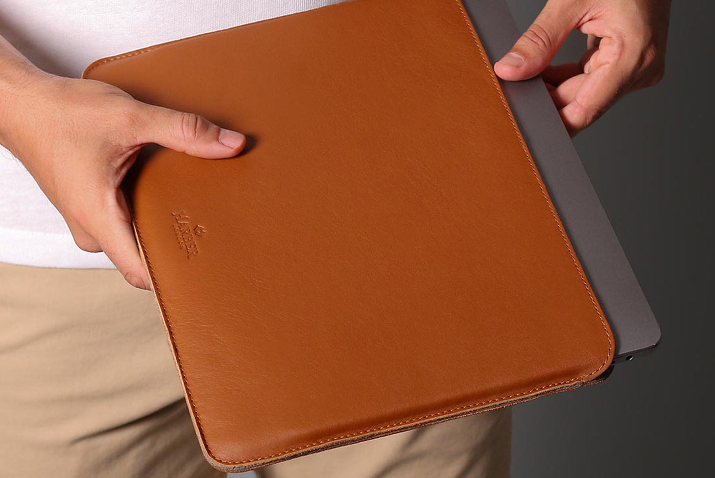 Slim Leather MacBook Sleeve Case