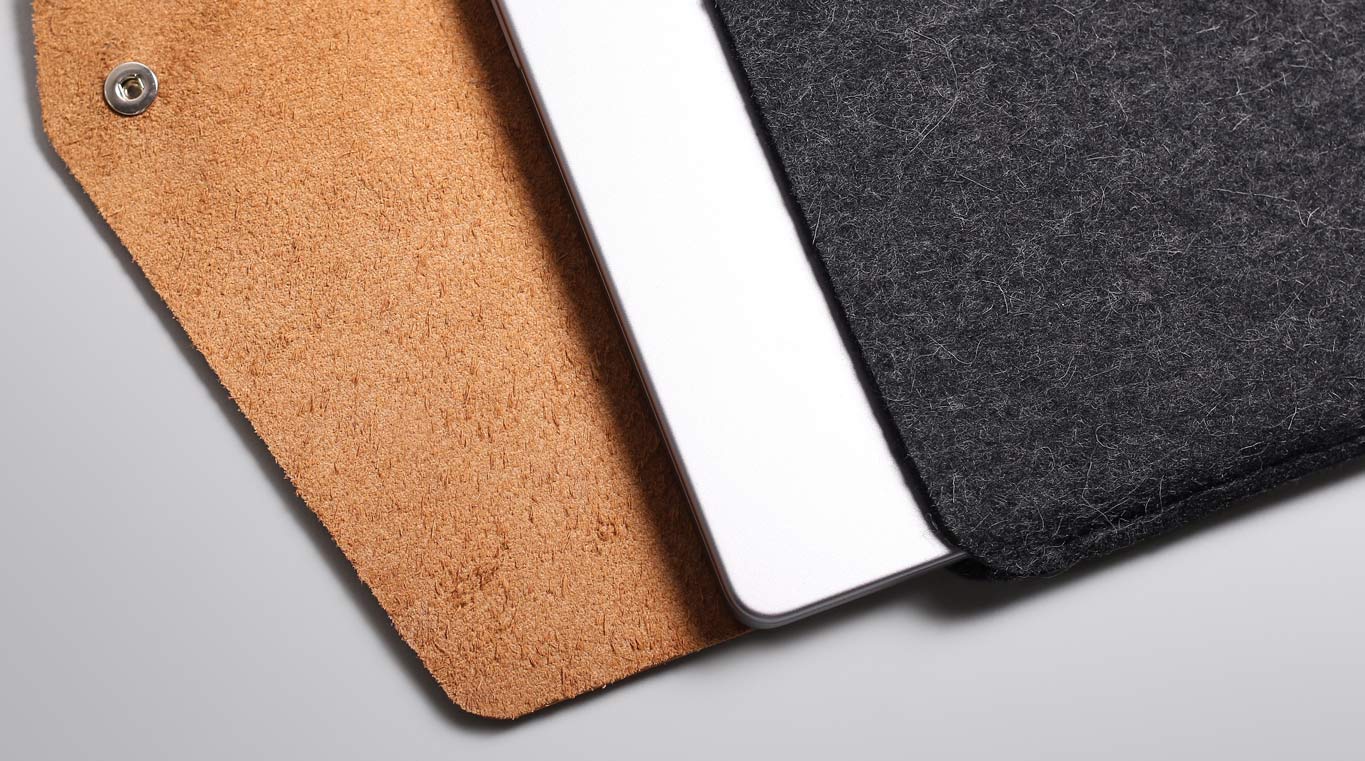 Leather and felt MacBook Sleeves