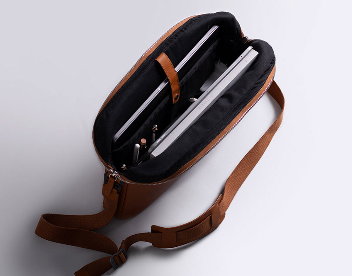 Unsere Messenger Bags aus Leder sind perfekt für Arbeit, Reisen und Alltag