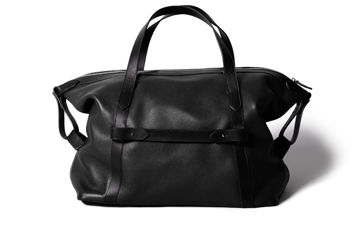 Leather Overnight Bag – Black