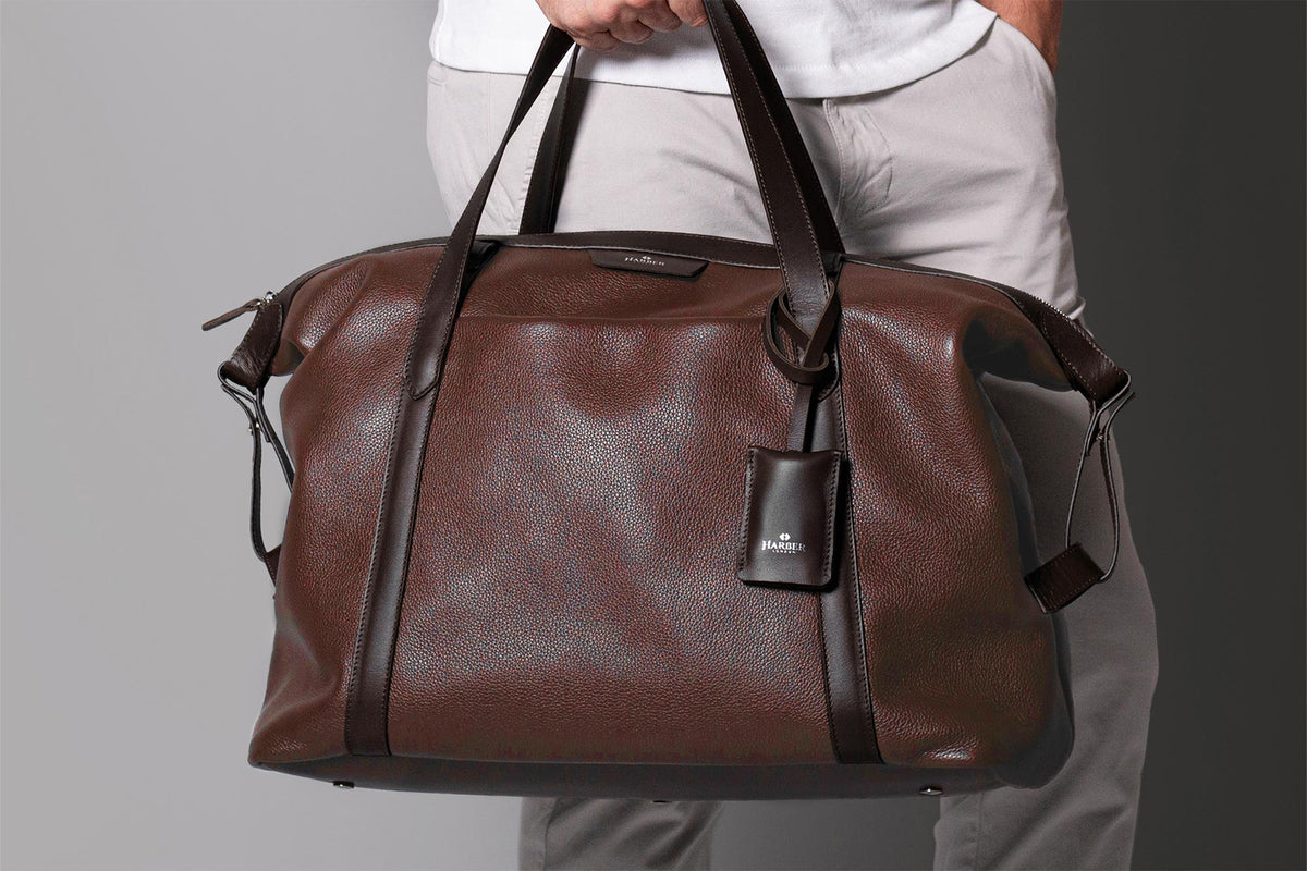 Leather Overnight Bag – Brown