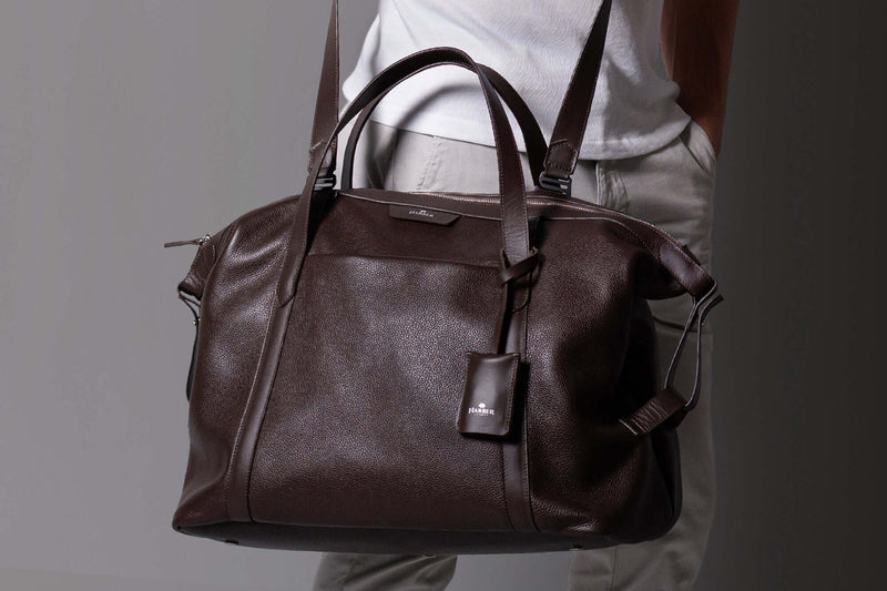  Leather Overnight Bag Caoba