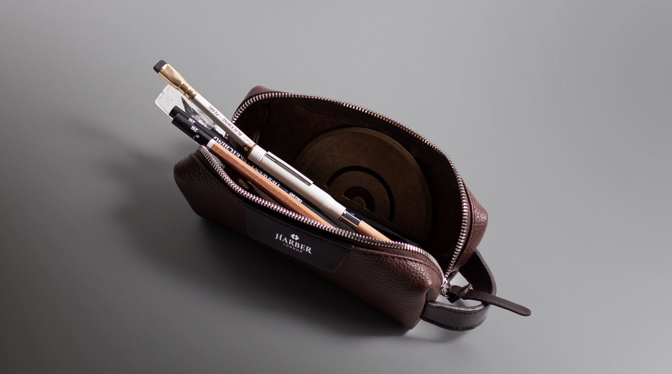 Luxury leather pencil case