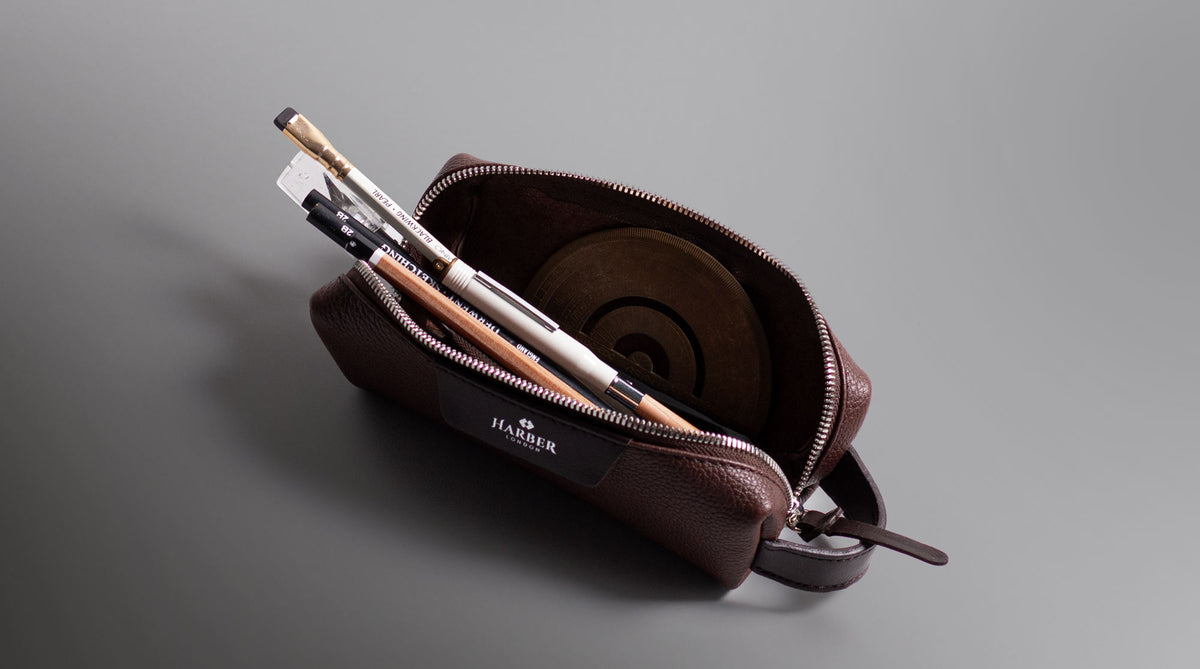 Luxury leather pencil case