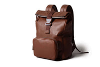 Leather Roll Top Backpack
