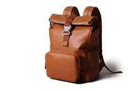 Leather Roll Top Backpack