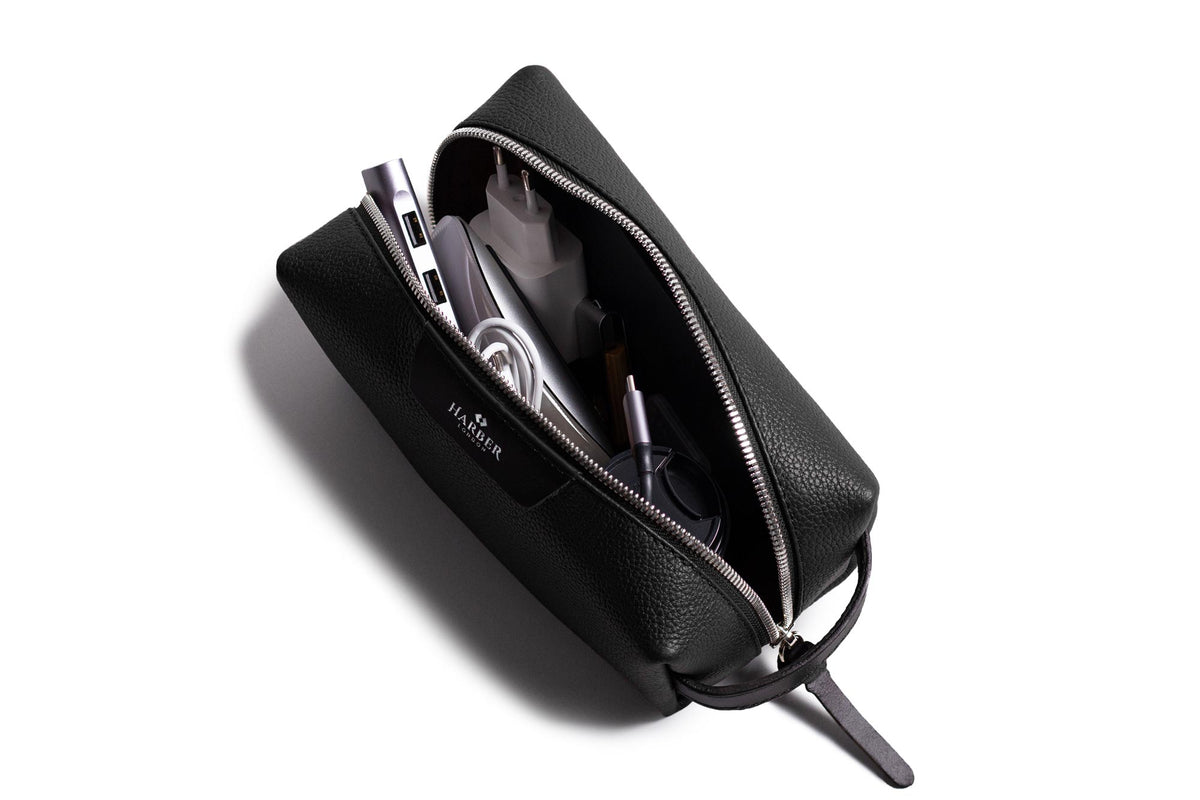 Leather Carry All Pouch – Black