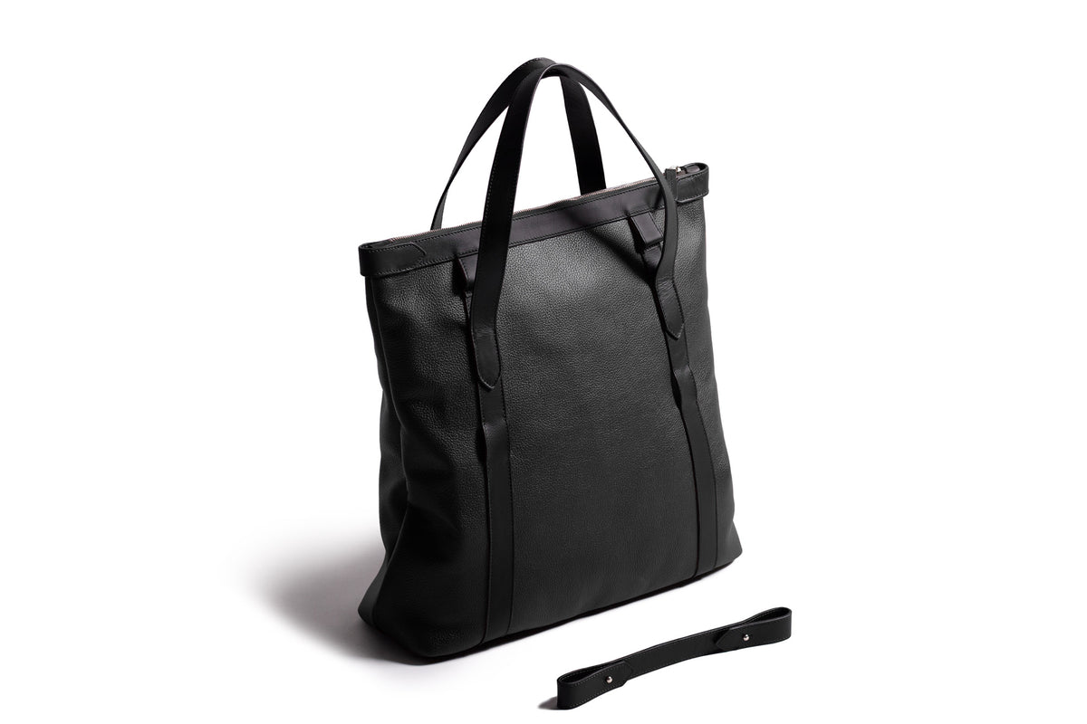 Leather Tote Bag – Black