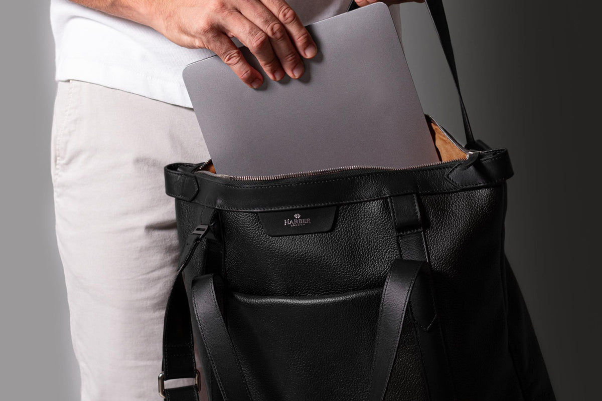 Leather Tote Bag – Black