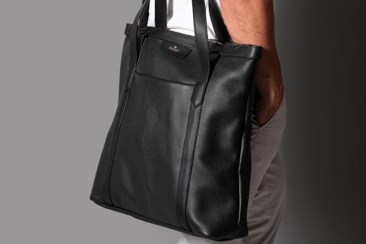 Leather Tote Bag – Black