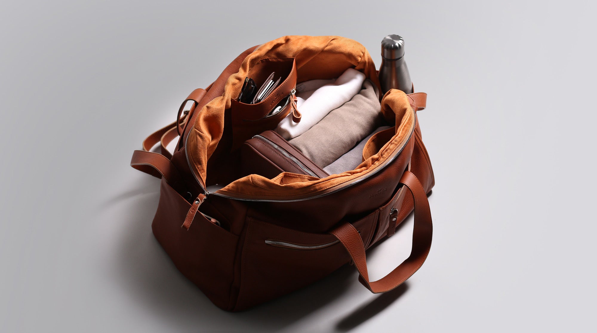 Weekender-Tasche aus Leder für Kurztrips