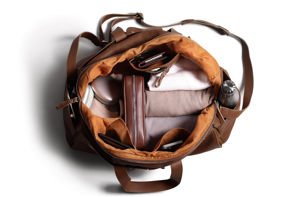 Leather Weekender Bag Chestnut