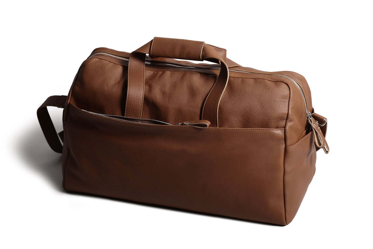 Leather Weekender Bag Chestnut