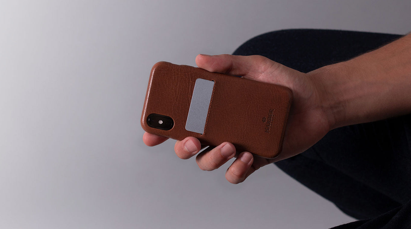 The London Tan | Genuine Smooth Leather iPhone Case Crossbody iPhone 10/x/xs