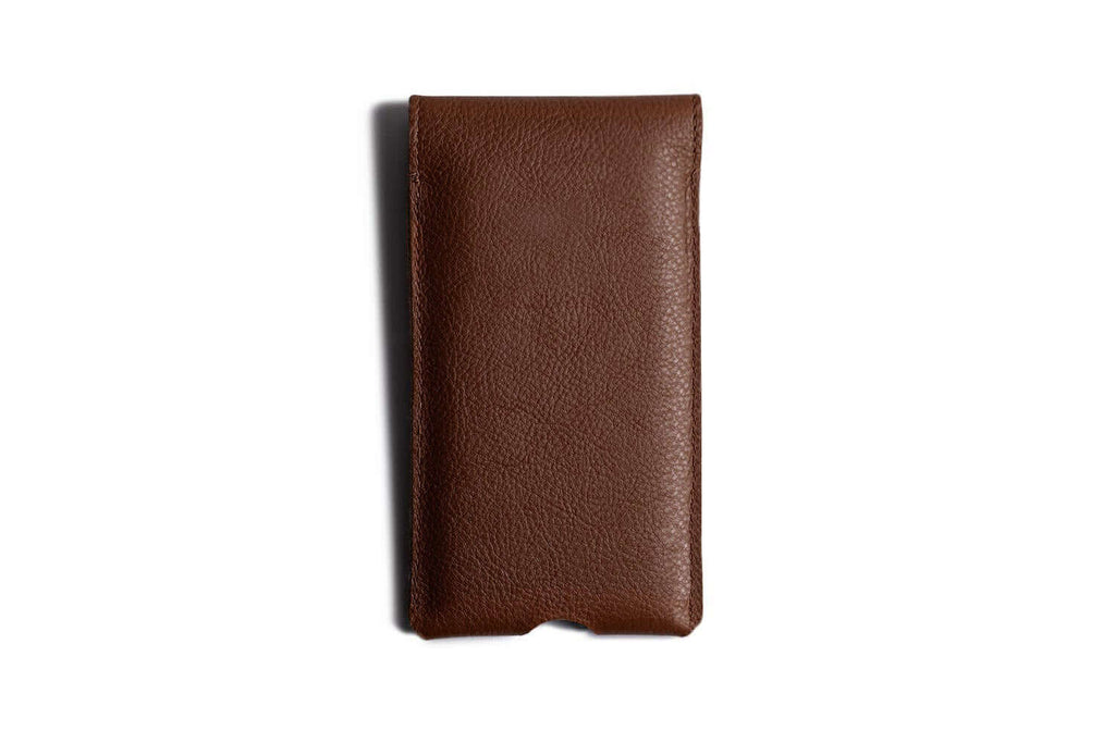 Pochette Enveloppe Magnétique Pour iPhone Marron Foncé