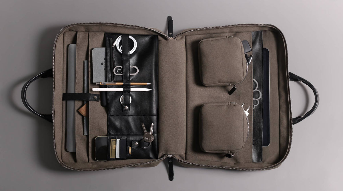 Computer In Briefcase Rugged Water-Resistant Laptop Briefcase | Harber London