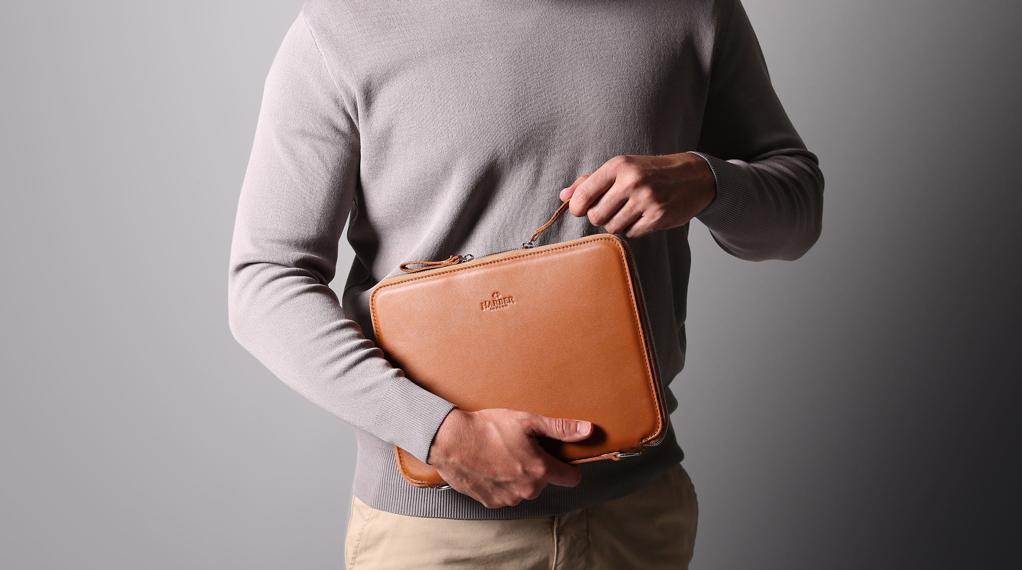 Hochwertiger iPad-Organizer aus Leder