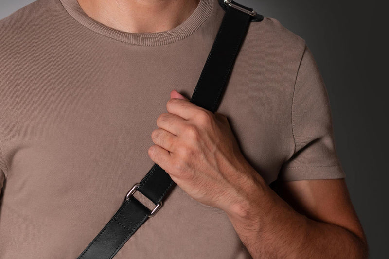  Leather Overnight Bag Black