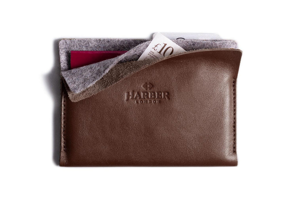 Portefeuille passeport en cuir super fin - Horizon Deep Brown