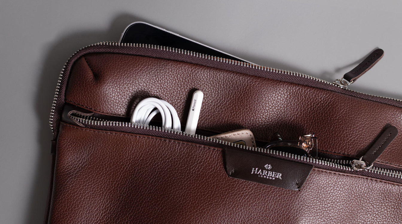 Luxurious leather iPad Sleeve 2