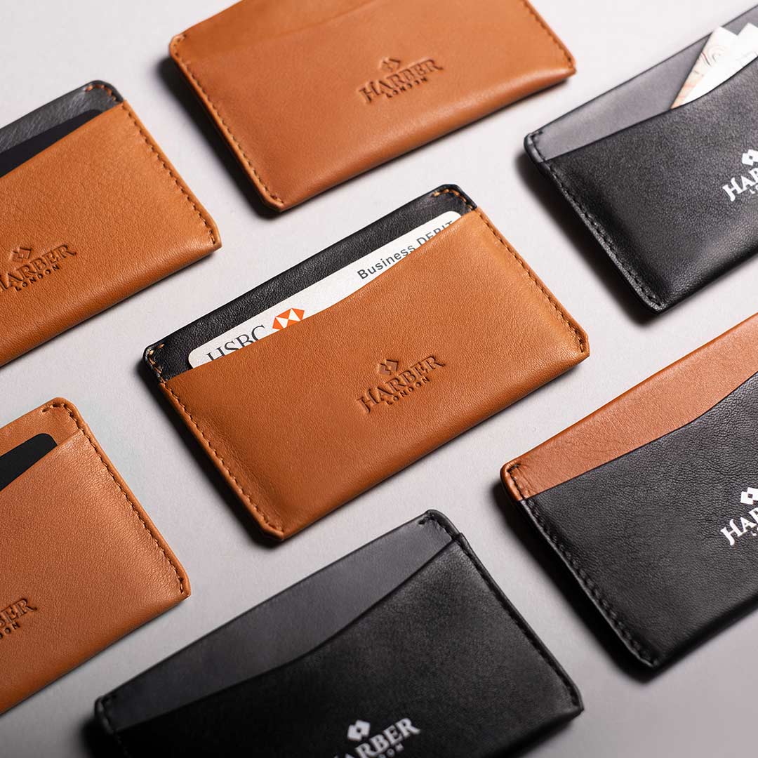 Porte-cartes RFID en cuir