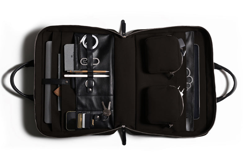 Black Fabric / Black Leather