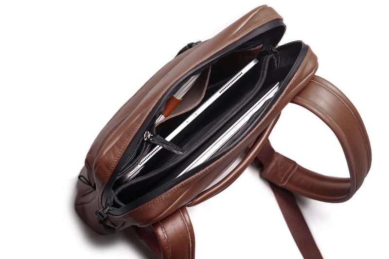 Slim Laptop Backpack Deep Brown