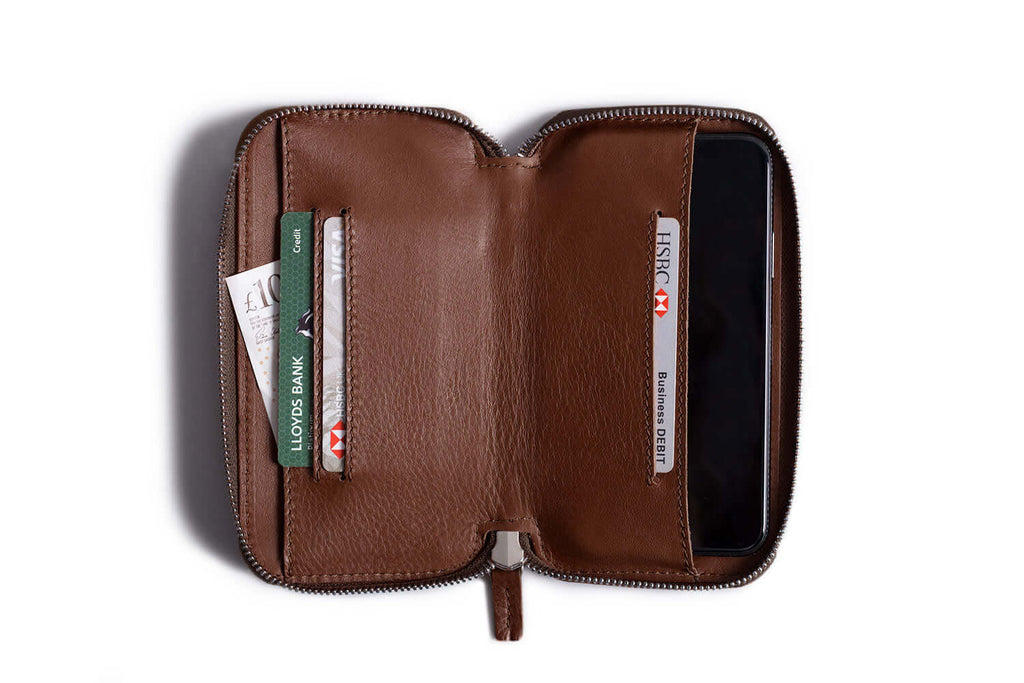 Wallet Organiser for Smartphones Deep Brown