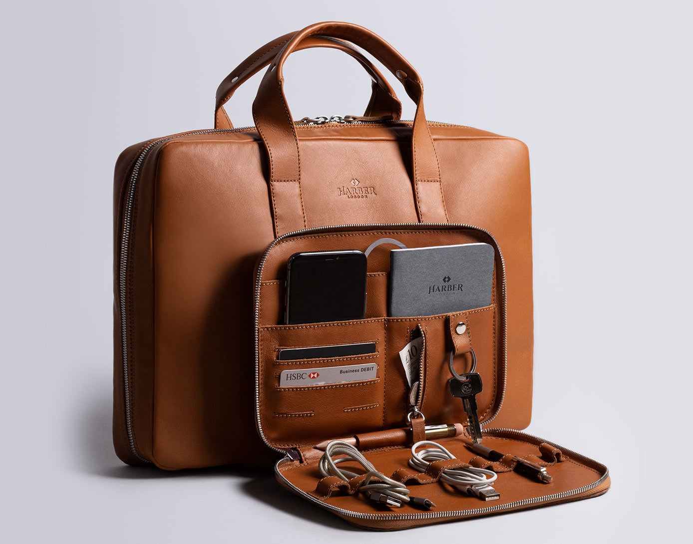 Work leather Briefcase