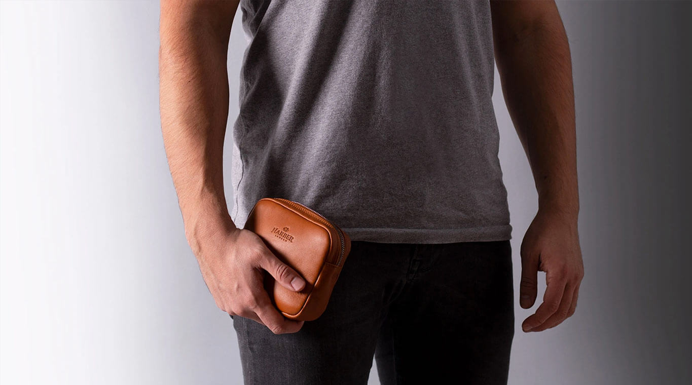 Leather dopp kit