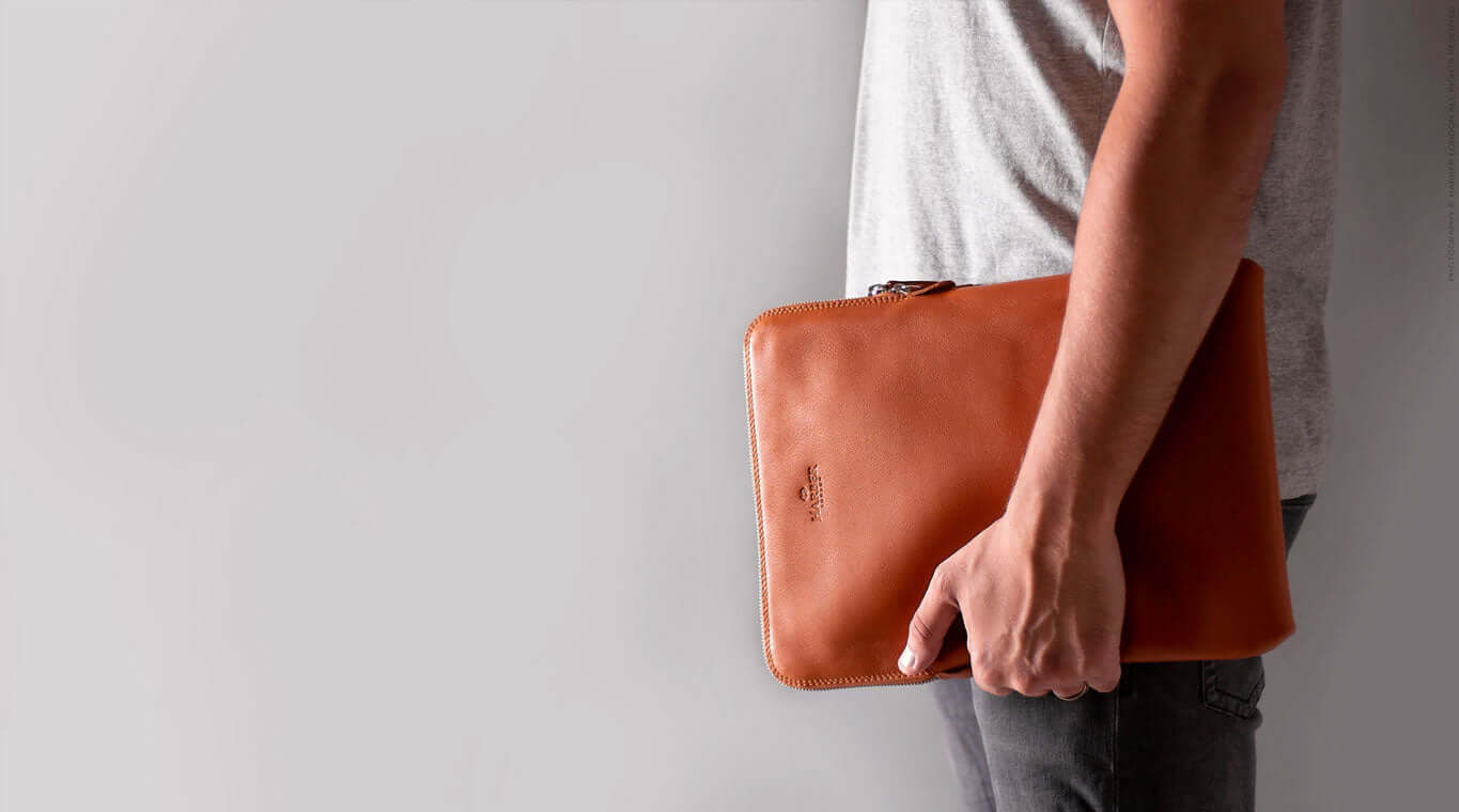Macbook-Hülle aus Leder