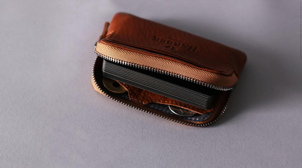Leather Zip Pouch Wallet Harber London