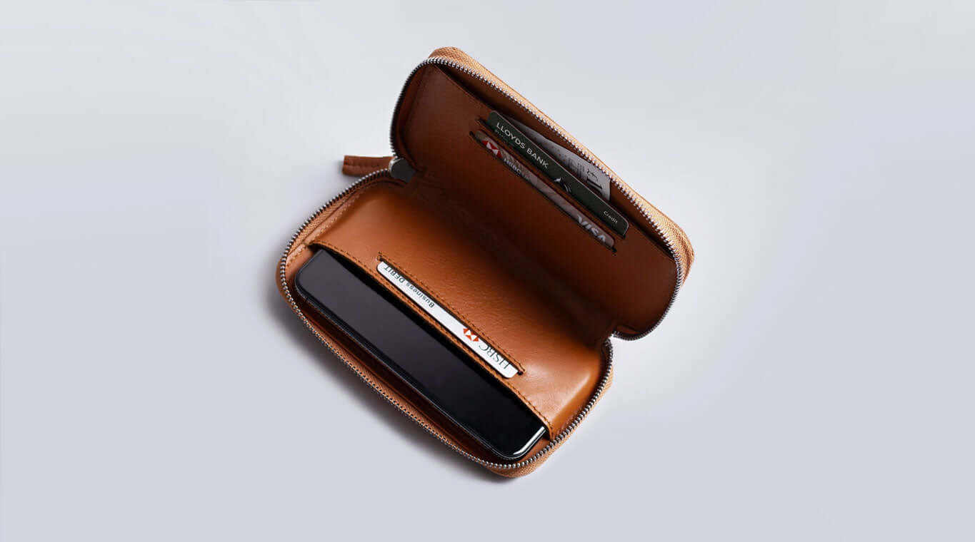 Leather organiser smartphone