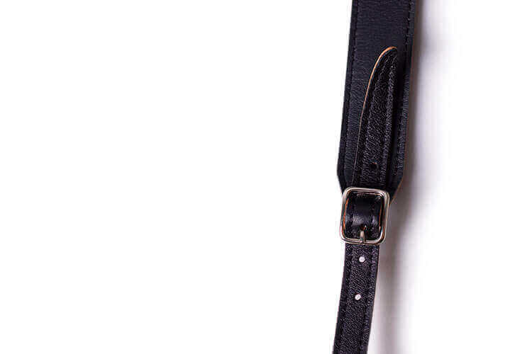 Adjustable Leather Camera Strap Black