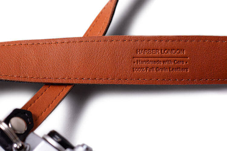 Adjustable Leather Camera Strap Black